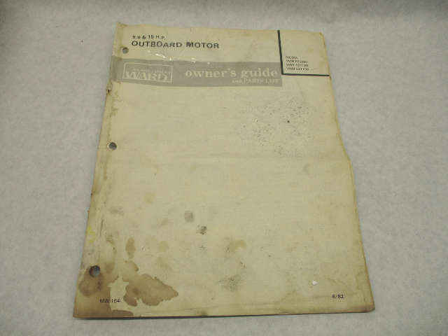 Outboard Owners Guide & Parts List Catalog for Montgomery Ward 9.9, 15 HP 1983