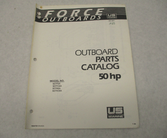 OB4051 Outboard Parts Catalog for Force 50 Hp 1985