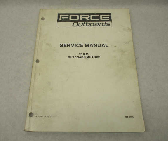 OB4129 Outboard Service Shop Repair Manual for Force 50 HP 1984-1986