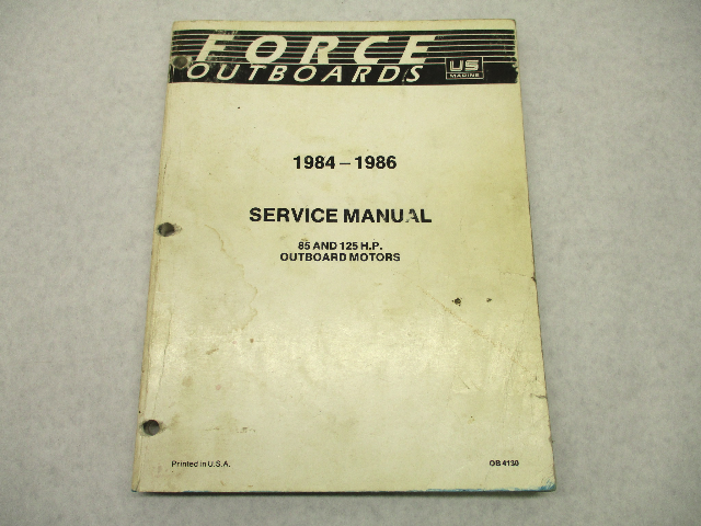 OB4130 1984-1986 Force Outboard Service Repair Manual 85 125 HP