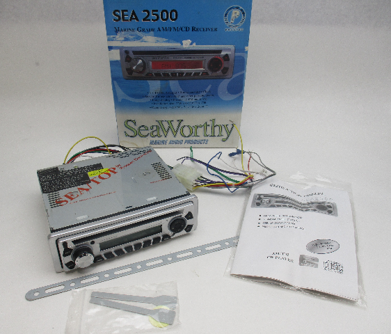 Seaworthy Marine AM/FM CD, MP3, WMA Receiver with Front-Panel Auxiliary Input