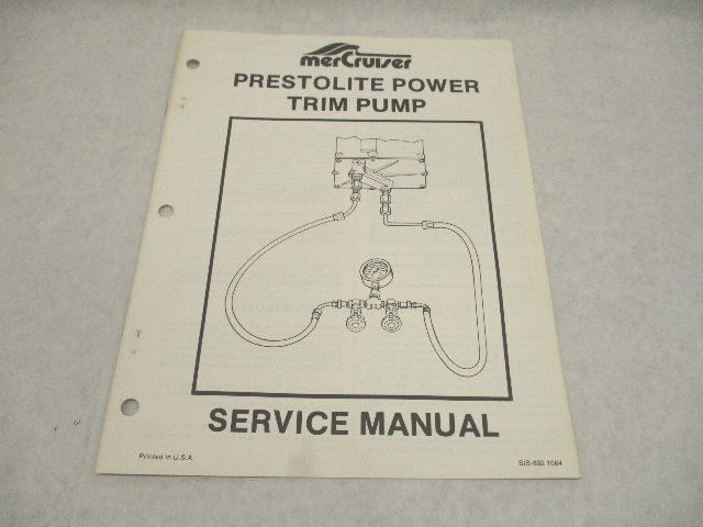 SIS-892 1084 Mercruiser Prestolite Power Trim Pump Service Repair Manual