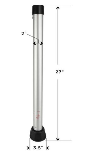 Sequoia Aluminum Twist-Lock Table Leg Replacement for RV/Boat