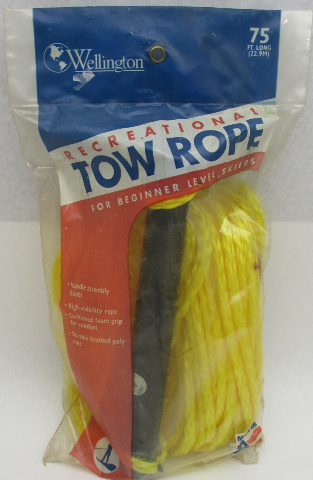 Wellington 75' Water Ski Tube Recreational Tow Rope Yellow W9239 MADE IN USA