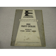 1968 Evinrude Skeeter Snowmobile Parts Catalog E1580 E2080 E2085