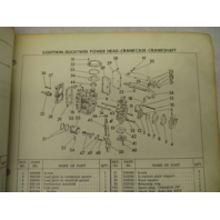 1962 2nd Ed Evinrude Outboard Parts Catalog 3 HP Lightwin-Ducktwin 3042 3043 3044