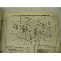 1963 Evinrude Outboard Parts Catalog 3 HP Lightwin-Ducktwin 3302S 3303S 3312S