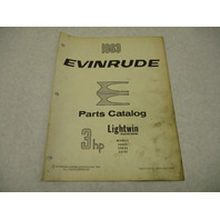 1963 Evinrude Outboard Parts Catalog 3 HP Lightwin-Ducktwin 3302S 3303S 3312S