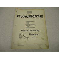 1963 Evinrude Outboard Parts Catalog 5.5 HP Fisherman 5302A 5303A