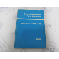 2868 Volvo Penta Parts Catalog Aquamatic 200A/280 1973