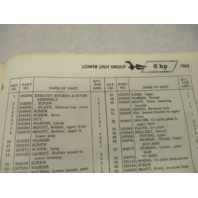 380572 1965 Johnson Sea-Horse Outboard Parts Catalog 6 HP CD-CDL-22M