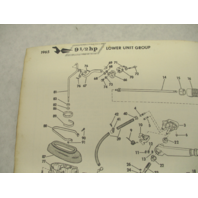 380573 1965 Johnson Sea-Horse Outboard Parts Catalog 9.5 HP MQ-MQL-11C
