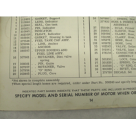 380573 1965 Johnson Sea-Horse Outboard Parts Catalog 9.5 HP MQ-MQL-11C