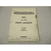 380573 1965 Johnson Sea-Horse Outboard Parts Catalog 9.5 HP MQ-MQL-11C
