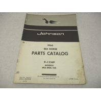381413 1966 Johnson Sea-Horse Outboard Parts Catalog 9.5 HP MQ-MQL-12A