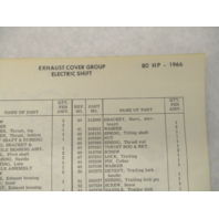 381424 1966 Johnson Sea-Horse Outboard Parts Catalog 80 HP V4A-V4AL-18C Electramatic