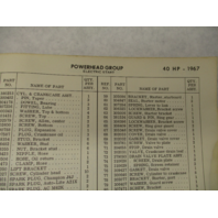 382091 1967 Johnson Sea-Horse Outboard Parts Catalog 40 HP RDS-RDSL-29E