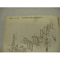 383867 1969 Johnson Sea-Horse Outboard Parts Catalog 9.5 HP Models