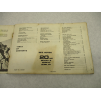 384146 1970 Owner's Operating Manual for Johnson 20 HP Sea Horse Outboards