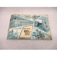 384146 1970 Owner's Operating Manual for Johnson 20 HP Sea Horse Outboards