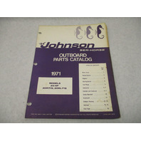 386211 1971 Johnson Sea-Horse Outboard Parts Catalog 20 HP Models 20R71S 20RL71S