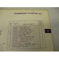 388218 Johnson Outboard 1977 Parts Catalog 4 HP Models 4R77 4W77