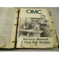394607 OMC Evinrude Johnson Outboard Service Manual Binder for 1984 2 thru V-6
