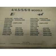 394670 OMC Evinrude Johnson 1984 Outboard 4-8 HP Models Parts Catalog
