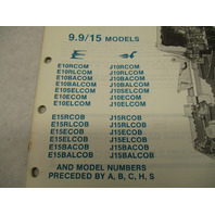 395671 OMC Evinrude Johnson 1985 Outboard 9.9 & 15 HP Parts Catalog