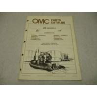 397318 OMC Evinrude Johnson 1986 Outboard 25 HP Commercial Models Parts Catalog
