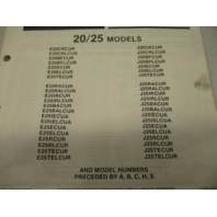 398620 OMC Evinrude Johnson 1987 Outboard 20-25 HP Parts Catalog