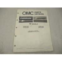 398628 OMC Evinrude Johnson 1987 Outboard 70 HP Parts Catalog