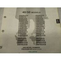 432221 OMC Evinrude Johnson 1988 Outboard 40/50 HP Parts Catalog