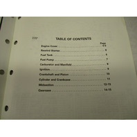 433743 1990 OMC Evinrude Johnson Outboard Parts Catalog APBA Class A Racing