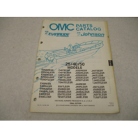 433786 1990 OMC Evinrude Johnson Outboard Parts Catalog 25 40 50 HP