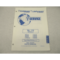 437490 OMC Evinrude Johnson 90 & 115 HP Outboard Parts Catalog 1995