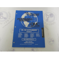 439296 OMC Evinrude Johnson 25/35 HP 3-CYL  Outboard Parts Catalog 1998