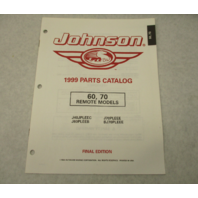 5000145 OMC Johnson Outboard Parts Catalog 60 & 70 HP Remote 1999 Final Edition