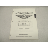 5000973 Johnson Outboard Prelim Edition Parts Catalog 60 70 HP Remote 2000