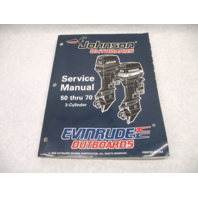 507125 Evinrude Johnson Outboard Service Repair Manual "ED" 50-70 HP 3-CYL 1996