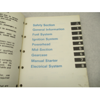 507614 1987 Evinrude Johnson Outboard Service Repair Manual Colt/Junior-8 HP "CU"