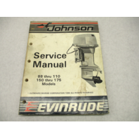 507618 1987 Evinrude Johnson Outboard Service Manual 88-110 150-175 CU Cross V