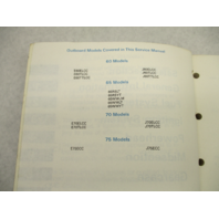 507662 Johnson Evinrude Outboard Service Repair Manual "CC" 60-75 HP 1988