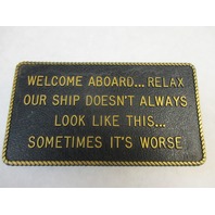 1970s Boat Plaque Funny- Boat Doesnt Always Look Like This, Sometimes its WORSE!