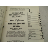 81-770-7516 1972 Chrysler Ace & Crown 6-Cyl Marine Engines Service Maint Manual