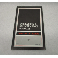 90-812810911 590 Mercury Outboard Operation & Maintenance Manual 40 HP