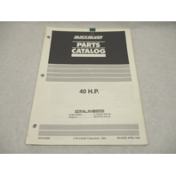 1993 Quicksilver Outboard Parts Catalog for 40 HP Mercury Mariner