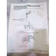 850724A2 Fits Mercury Mariner 4-6 HP Remote Control Plate/Stud Assembly