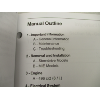 2006 Mercury Mercruiser #30 Service Manual 496cid/8.1L Gasoline Section 1