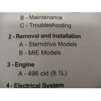 Mercruiser #30 Service Repair Manual 496cid/8.1L Gasoline Sections 2-3